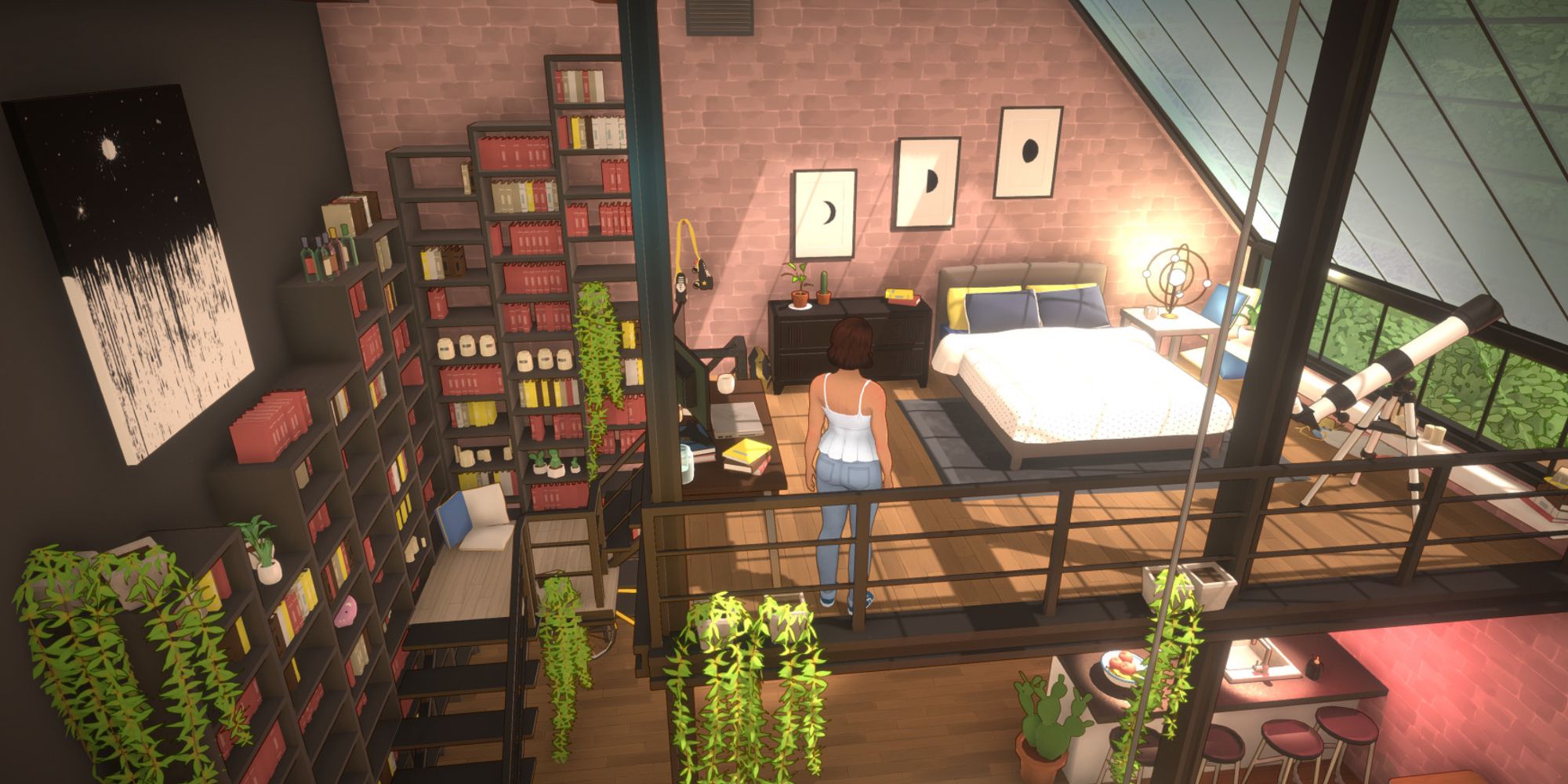 Personagem Paralives em casa