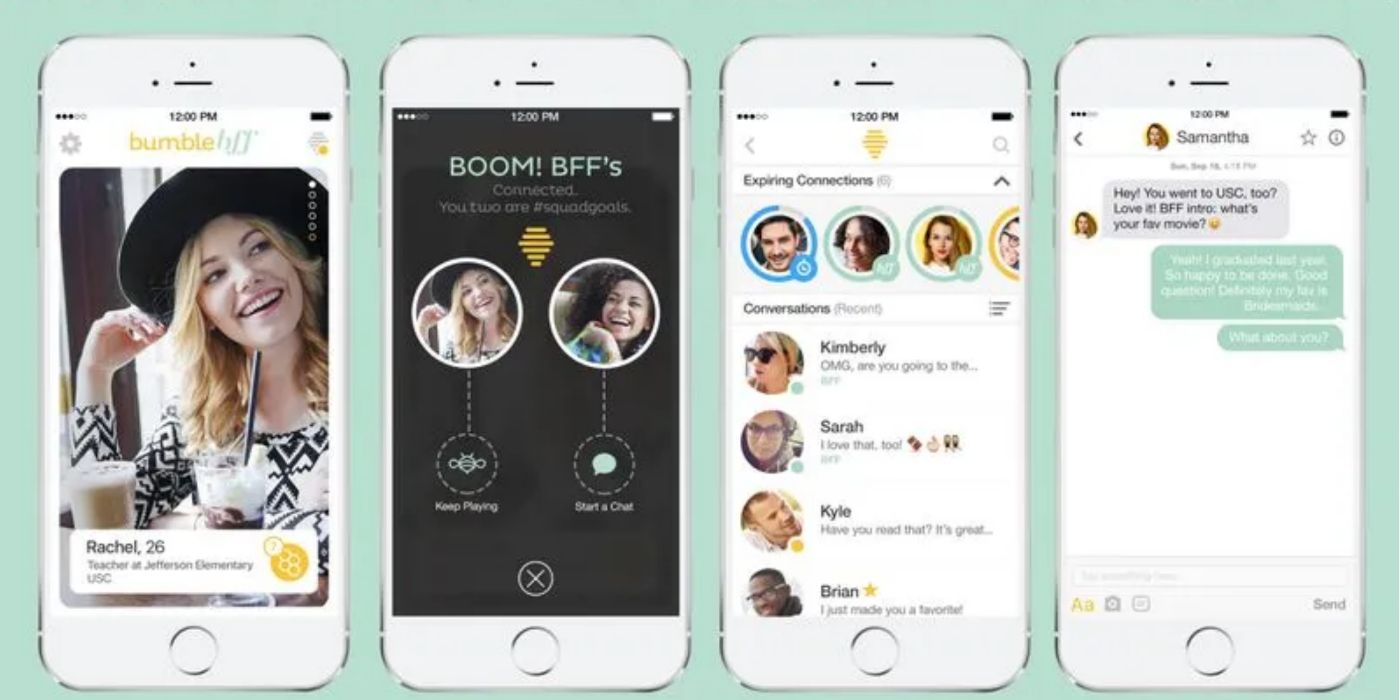 Bumble BFF app for iPhone.