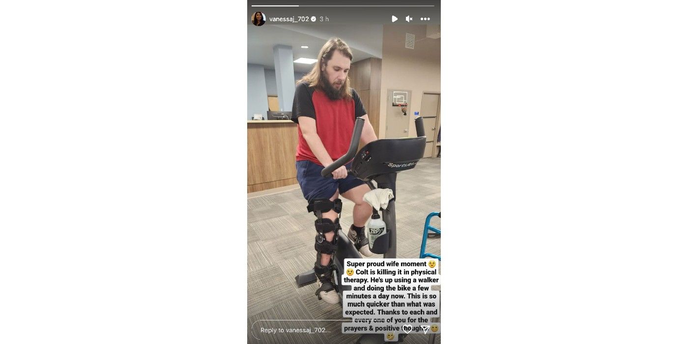 Atualização do Instagram da estrela de 90 Dias para Casar, Vanessa Guerra, sobre o processo de recuperação de Colt Johnson