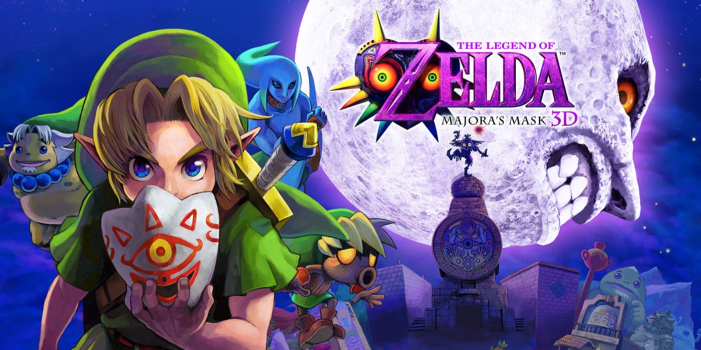 Arte da capa de Legend of Zelda Majoras Mask 3D