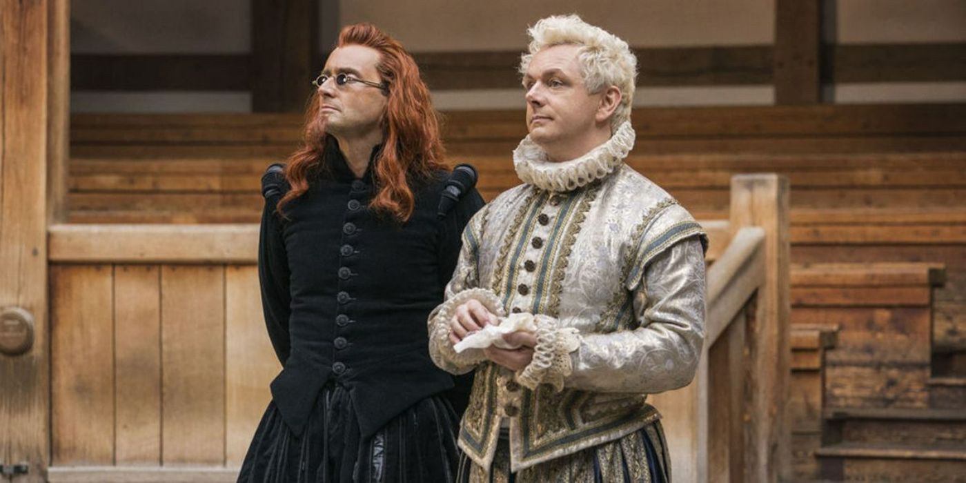 Crowley et Aziraphale à l'époque shakespearienne dans Good Omens