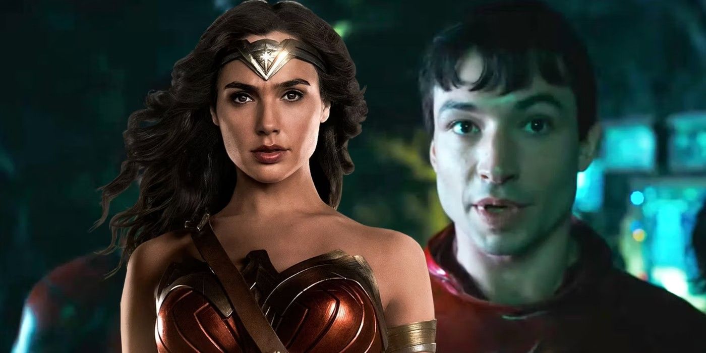 Custom image of Gal Gadot as Wonder Woman and Ezra Miller as The Flash