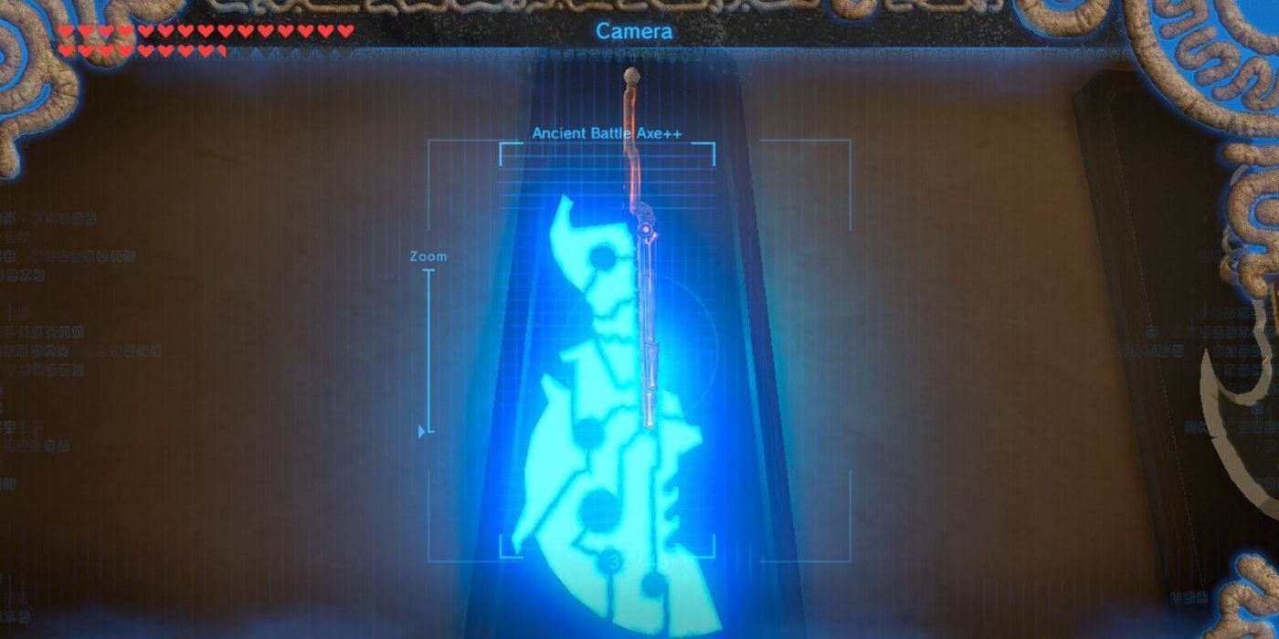 The Ancient Battle Axe++ in The Legend of Zelda: Breath of the Wild.