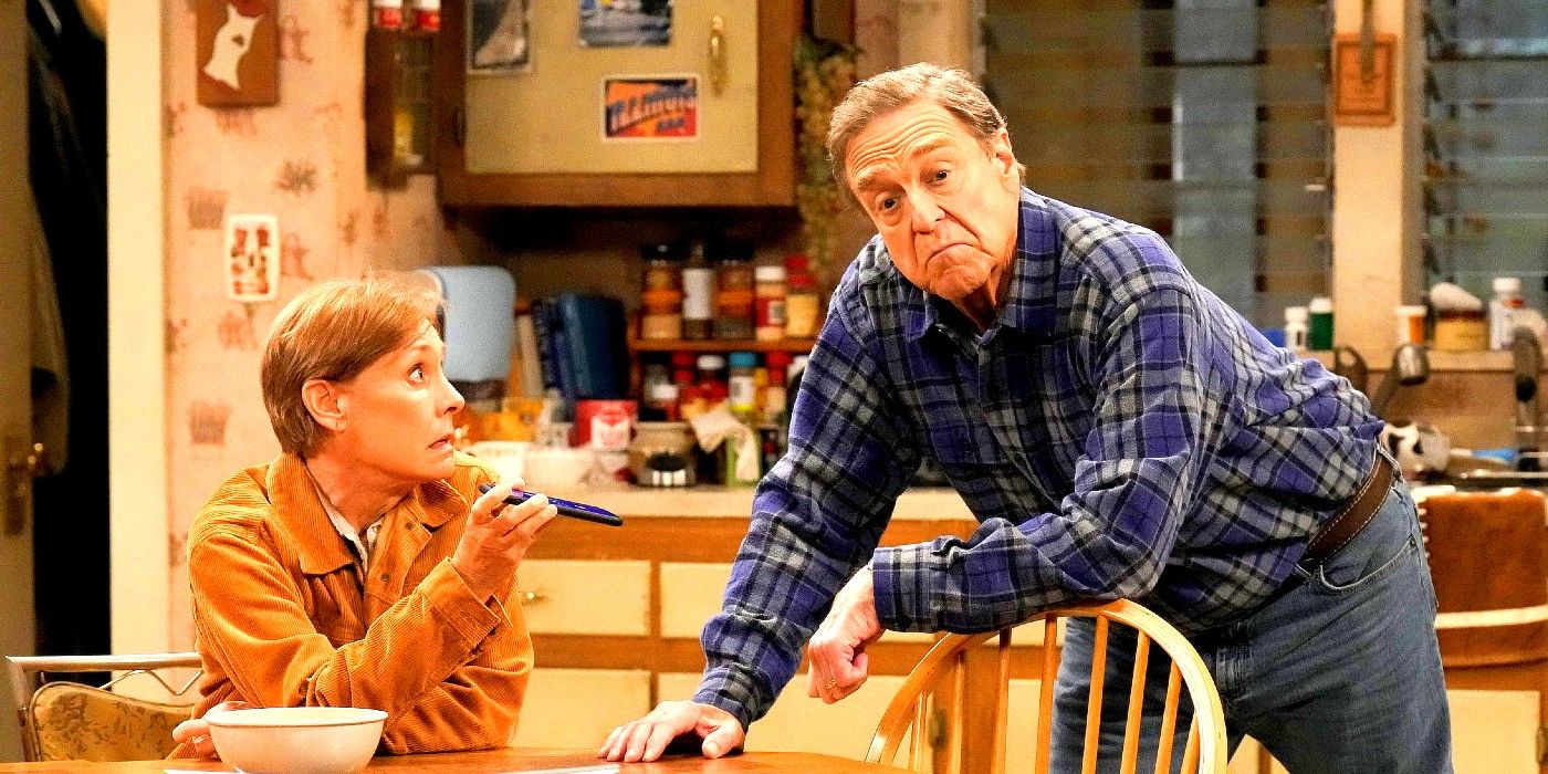 Dan and Jackie talking in The Conners season 5
