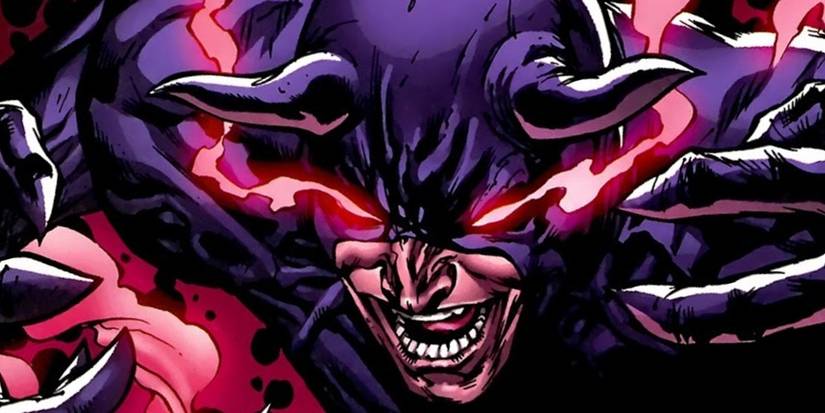 Comic book art: Daredevil in a beastly devil form.
