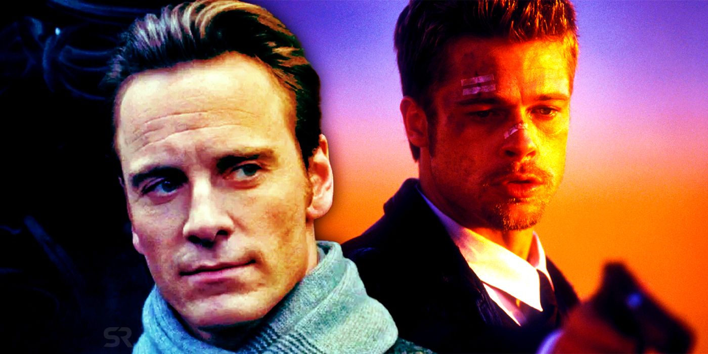 Michael Fassbender in David Fincher's The Killer and Brad Pitt in Se7en