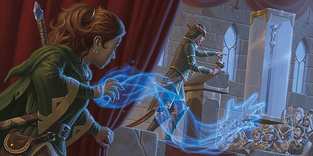 Um Arcane Trickster lançou um feitiço em Dungeons and Dragons