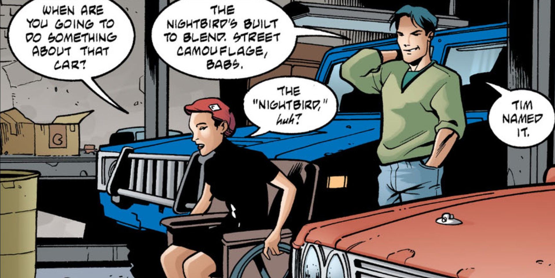 Dick Grayson and Barbara Gordon with Nightbird DC Comics