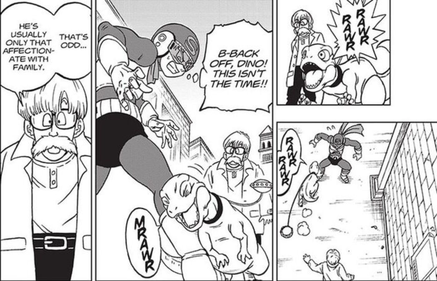 Trunks' pet dinosaur in Dragon Ball Super.