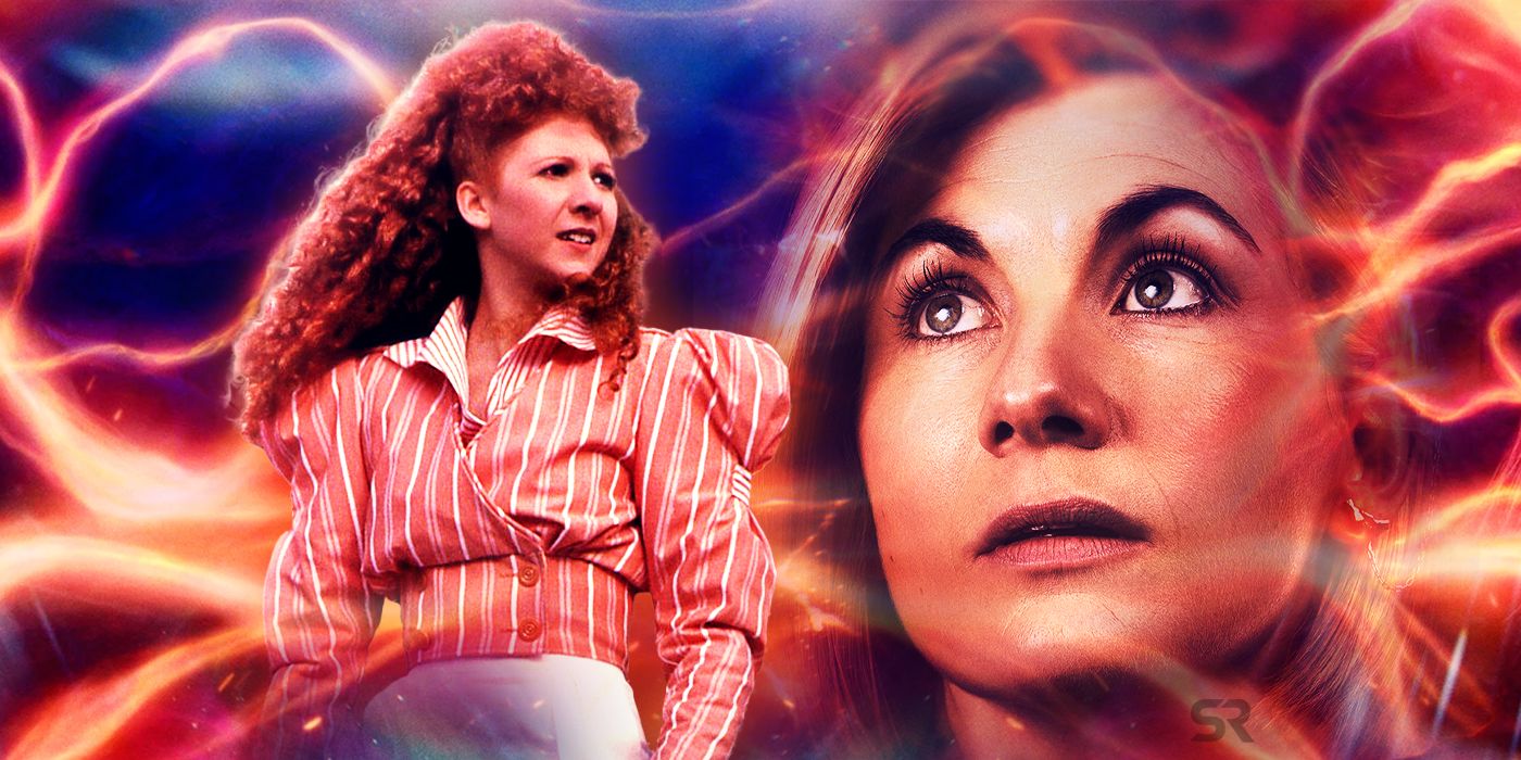 Bonnie Langford as Mel and Jodie Whittaker as the Doctor in Doctor Who