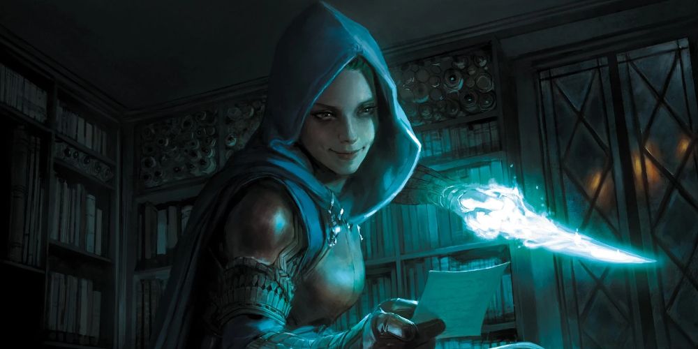 A rogue soulknife reads a letter in Dungeons and Dragons