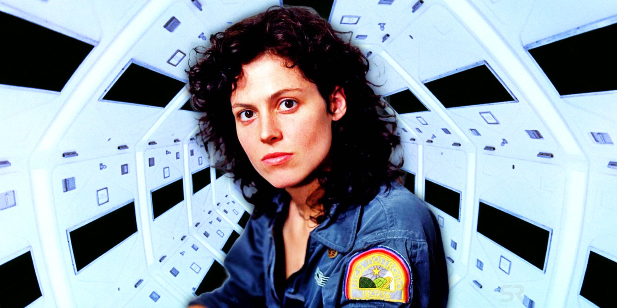 Ellen Ripley from Alien in the hallway from 2001: A Space Odyssey