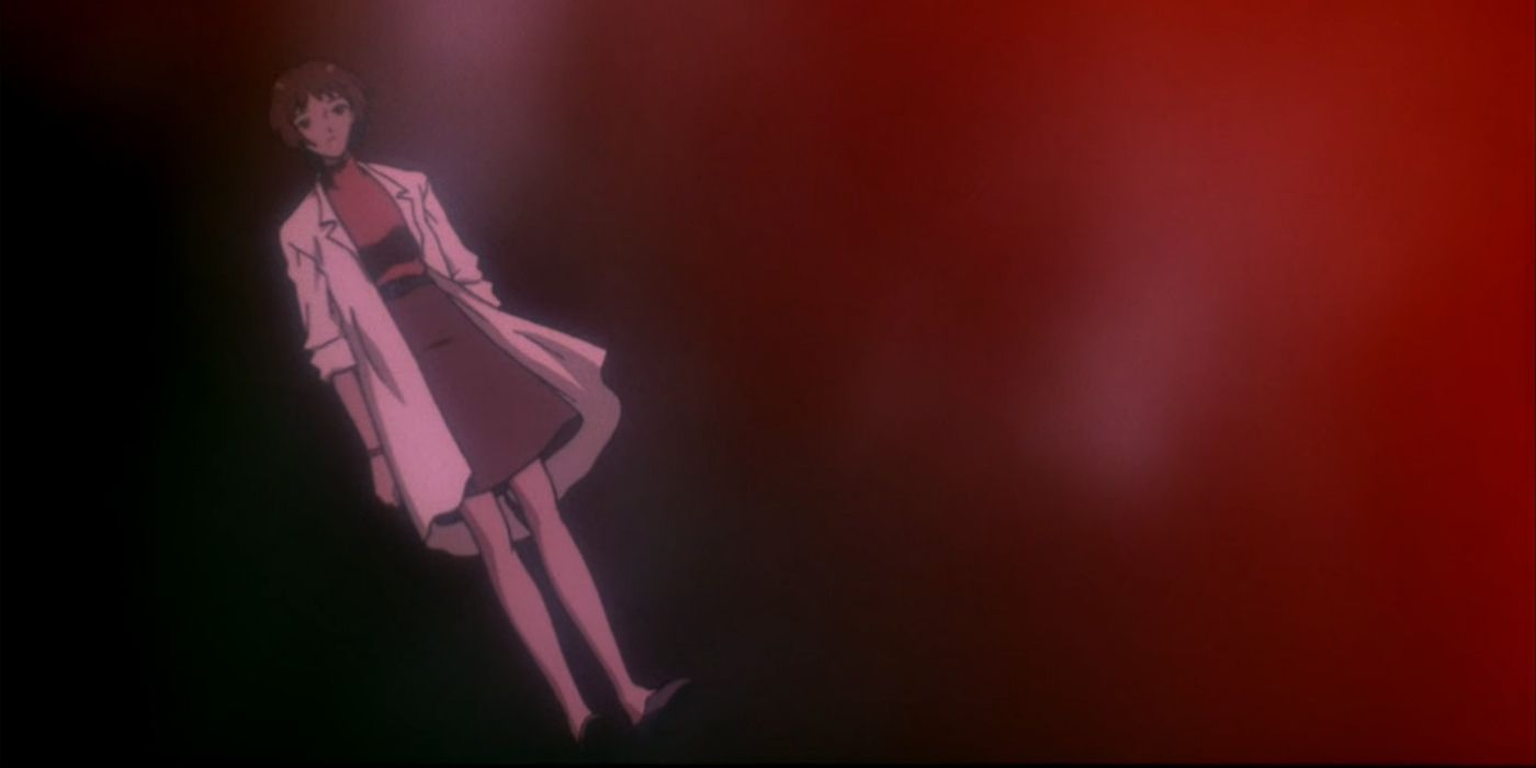 Neon Genesis Evangelion: Yui Ikari appears to Shinji inside of the non-physical 