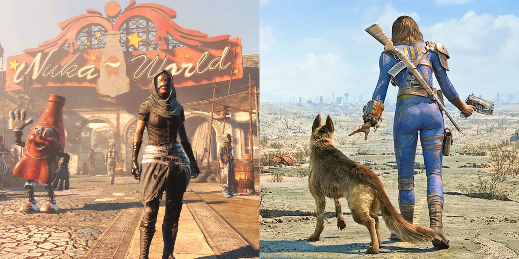Two images from Fallout 4