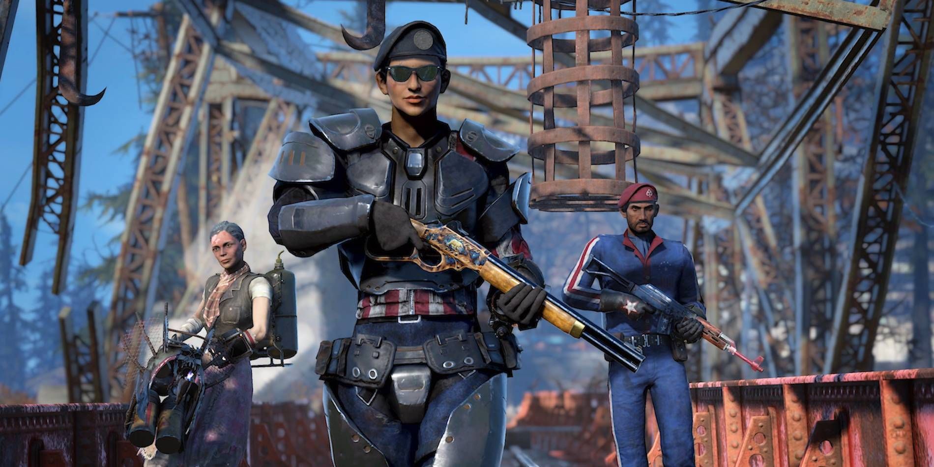 Fallout 76 Locked and Loaded Trailer Screenshot With New Gear, Weapons, and Squad Mechanics