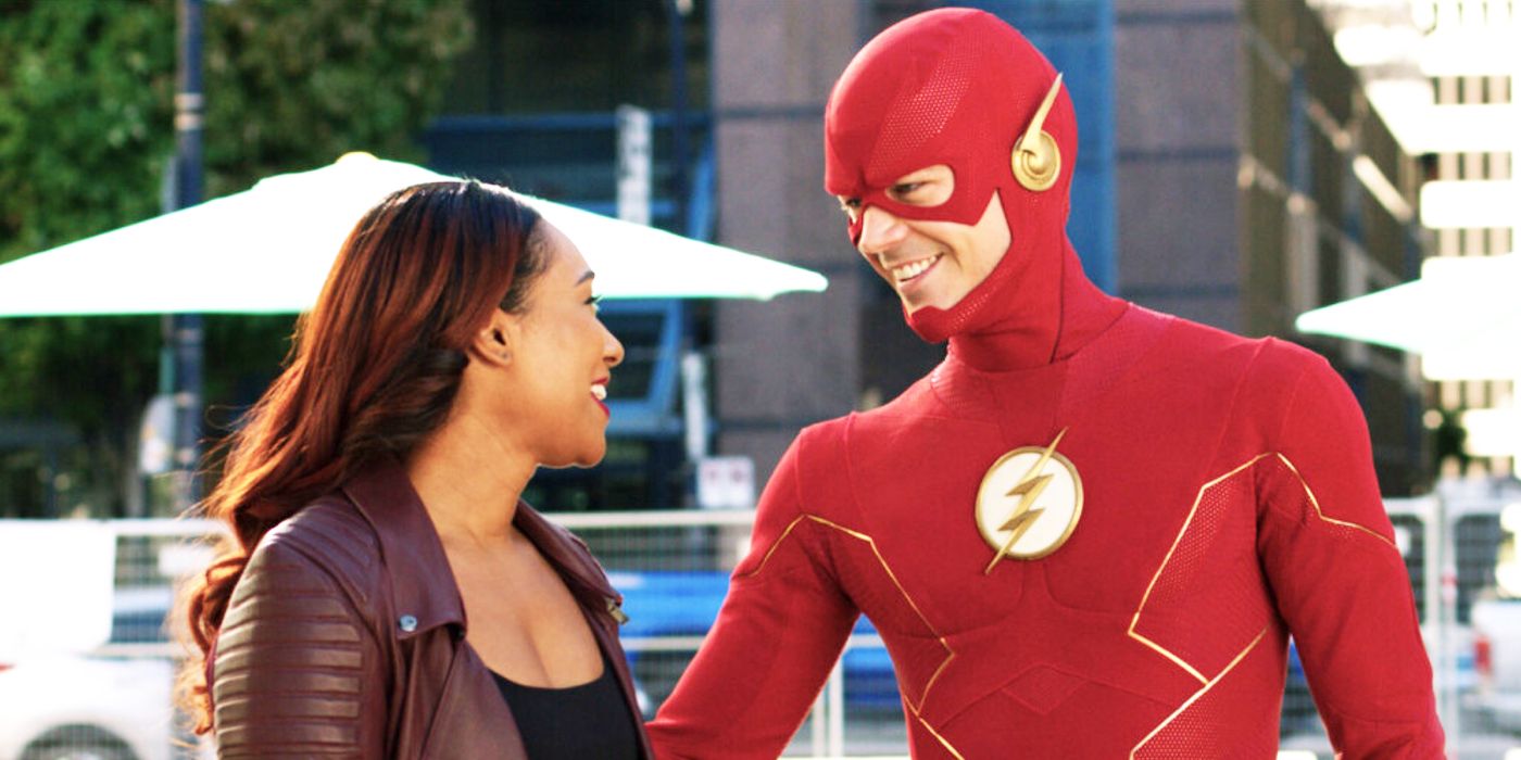 Candice Patton and Grant Gustin