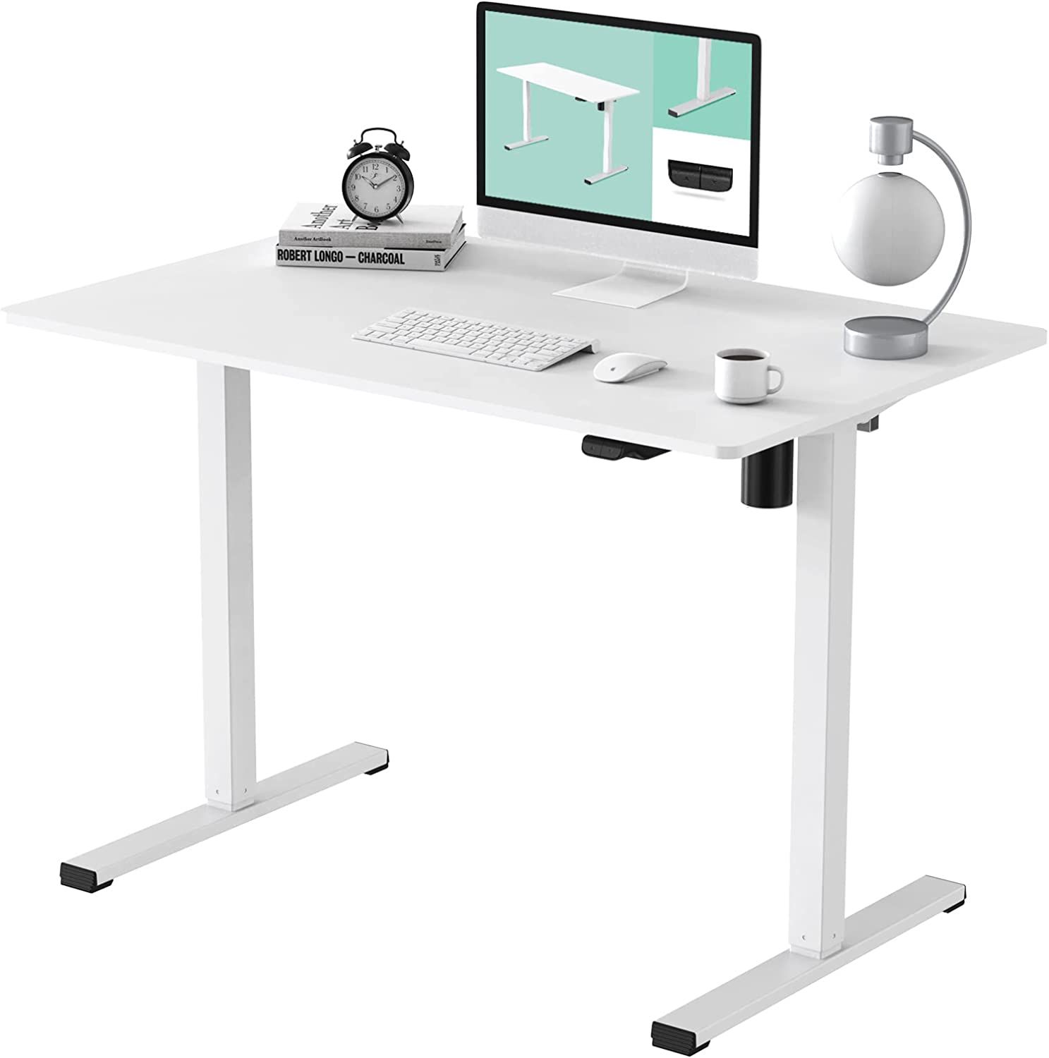 FLEXISPOT Essential White Standing Desk 1