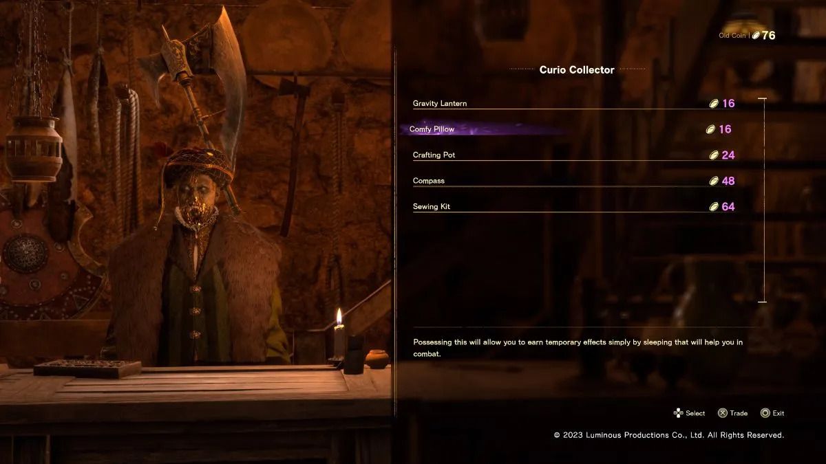 The creepy Curio Collector offers his wares in Forspoken