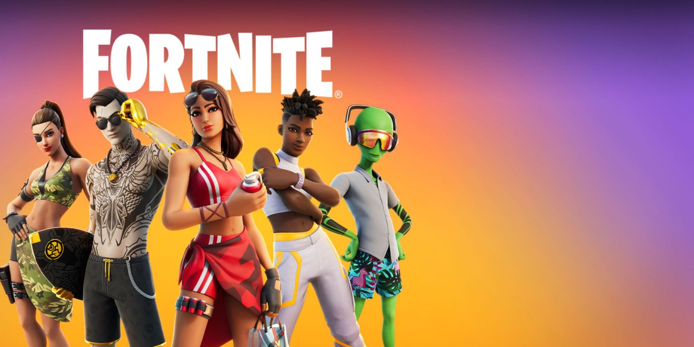 Fortnite promo art featuring several of the game's playable characters.