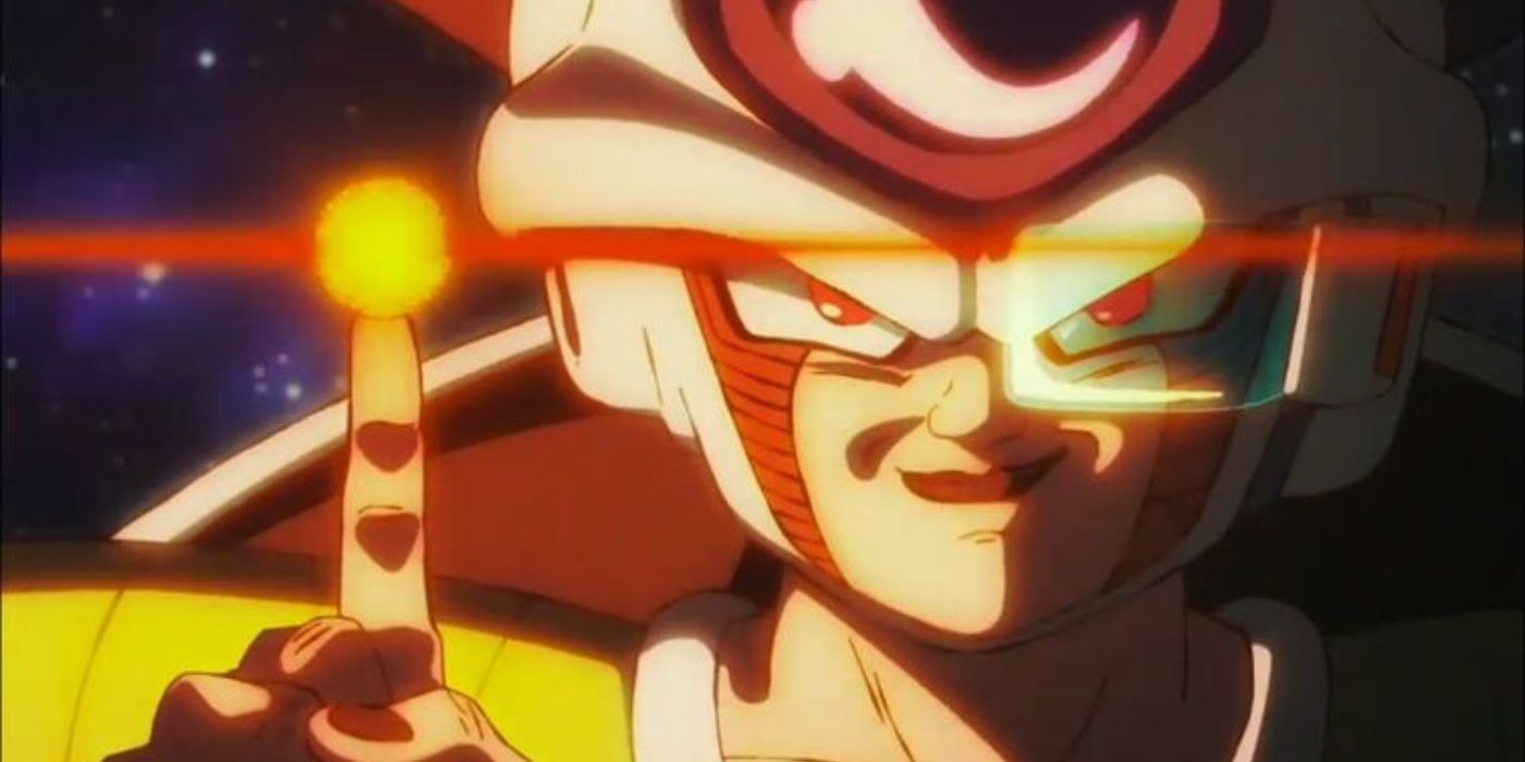 Frieza destroying Planet Vegeta in DBZ.