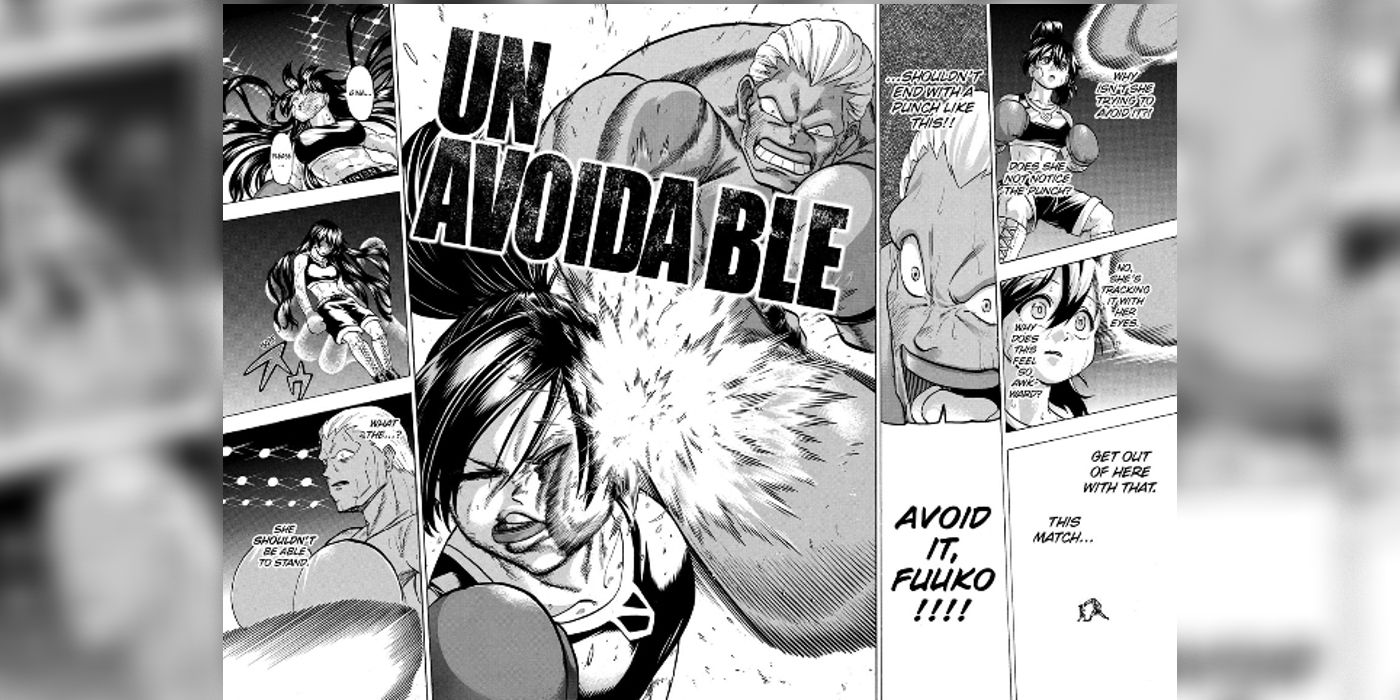 Fuuko Izumo é espancado por Void no capítulo Undead Unluck 143