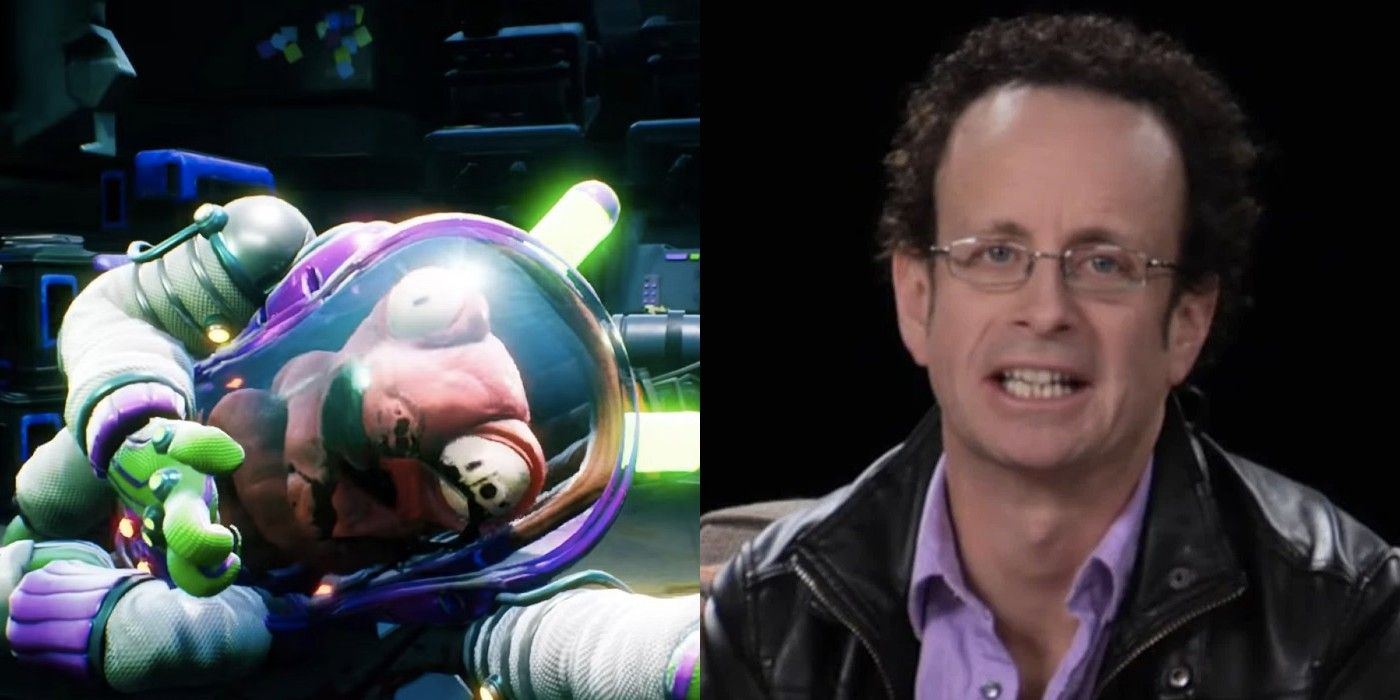 Dr. Giblets, de High On Life, e o ator Kevin McDonald.