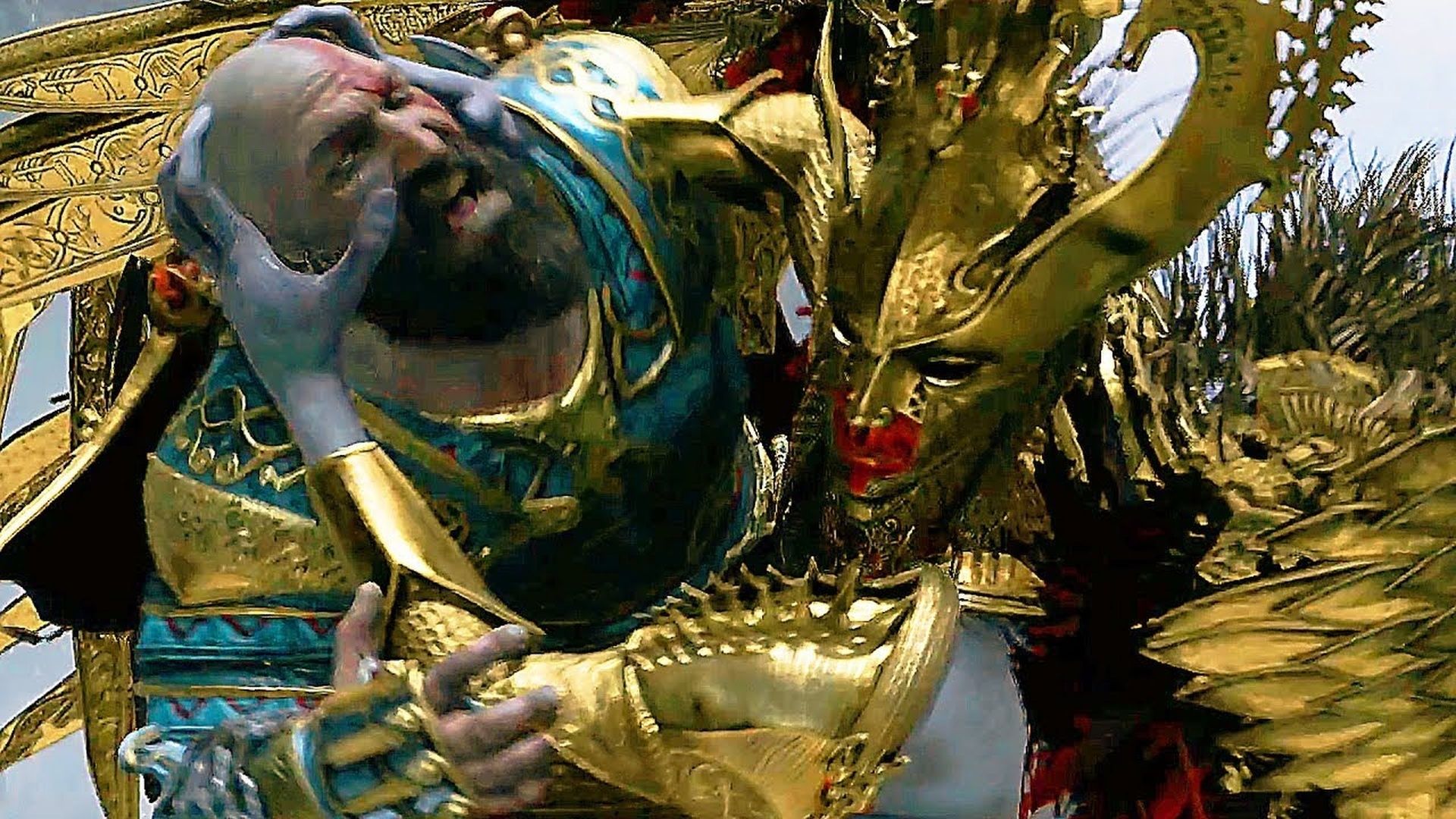 God of War 2018 Kratos luta contra a Rainha Valquíria Sigrun 