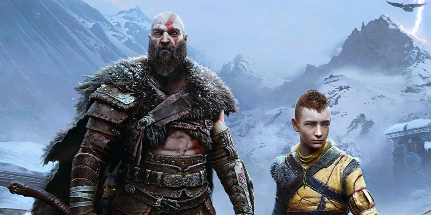God of War: Ragnarök promo art featuring Kratos and Atreus in the snowy lands of ancient Scandinavia.