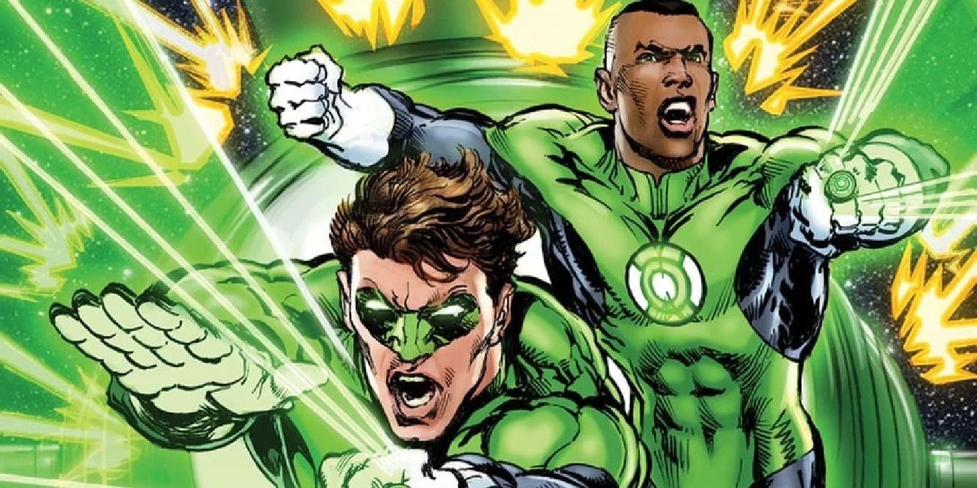 John Stewart y Hal Jordan en Luces verdes