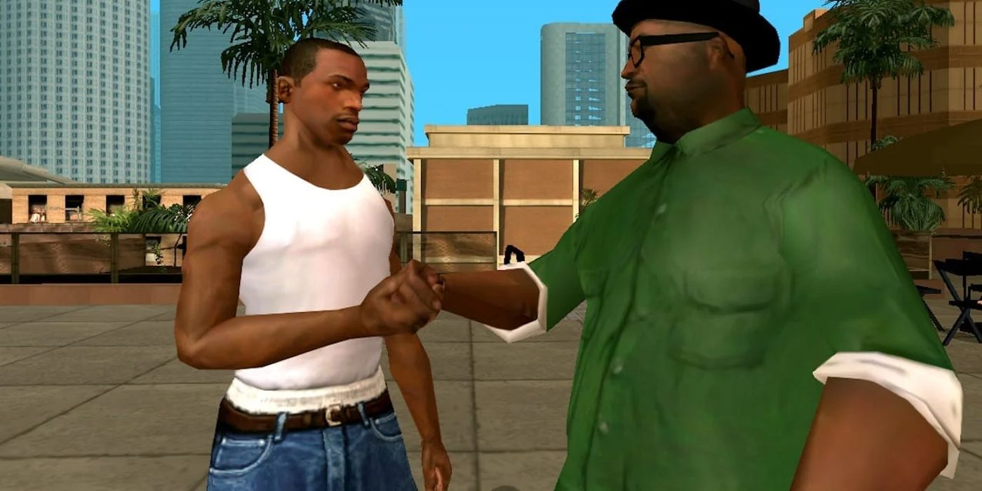 CJ meets a friend in GTA: San Andreas