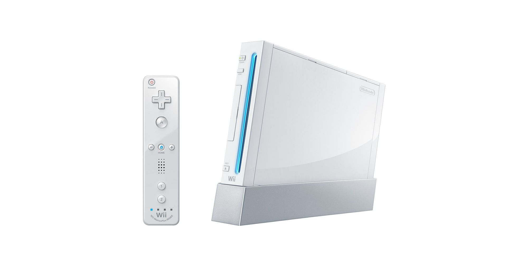 La consola Nintendo Wii y un Wii Remote