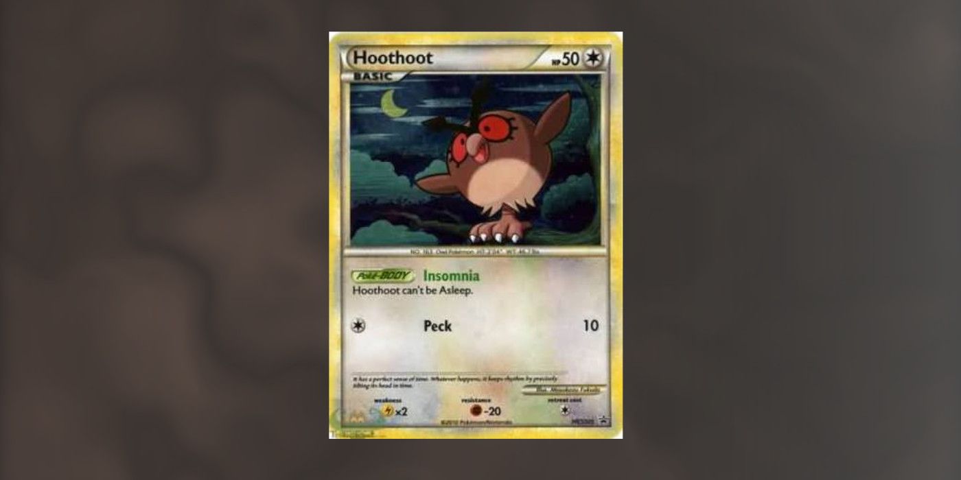 A Black Star Promo card of Hoothoot from the Pokémon Trading Card Game.