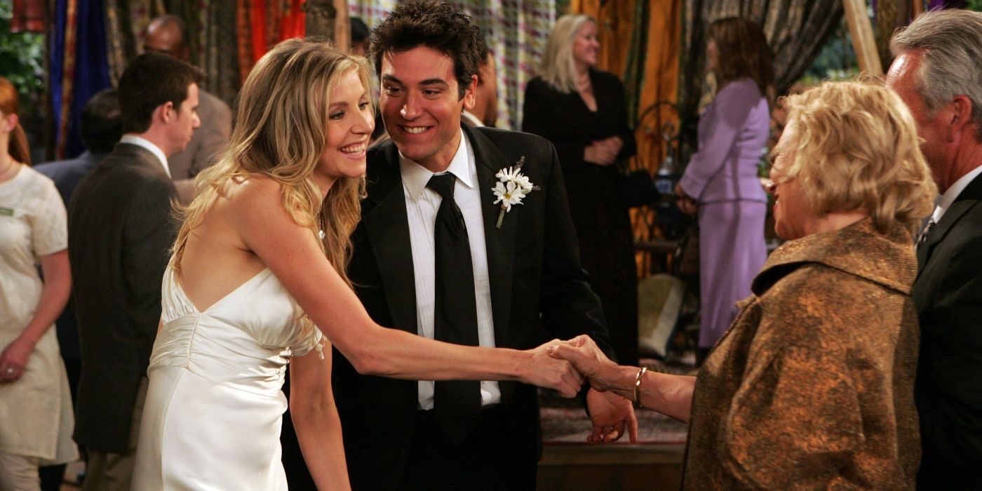 Stella and Ted at their wedding in How I Met Your Mother