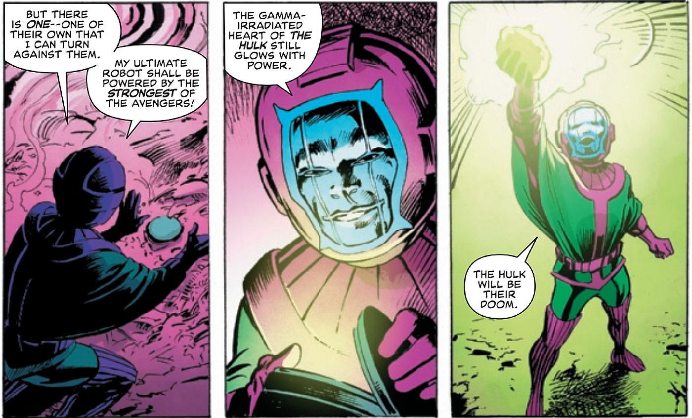Kang Holds Hulk&rsquo;s Heart