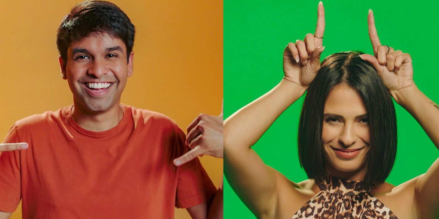 Shubham and Xanthi pose side by side on The Circle Season 5