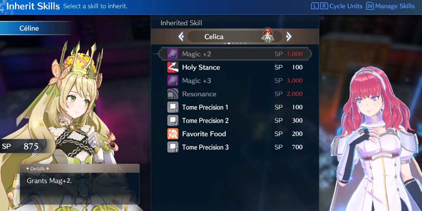 Inheriting Skills for Celine in Fire Emblem Engage