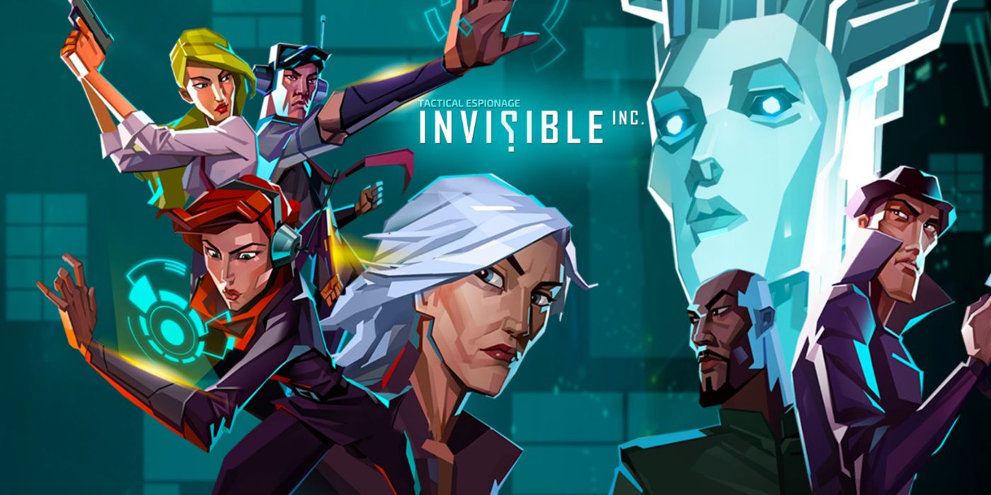 Invisible, Inc. promo art featuring the main cast of the game's espionage agency.
