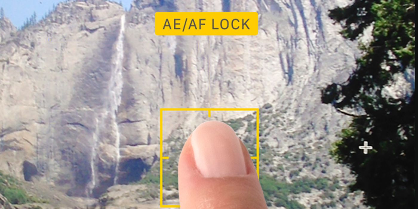 Press the iPhone's AE/AF lock function with your thumb