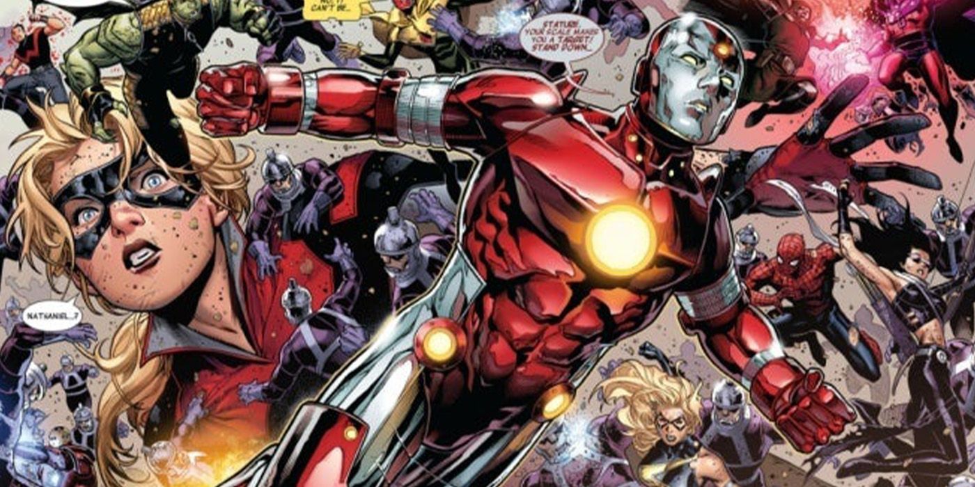 iron lad as a member of the young avengers in marvel comics