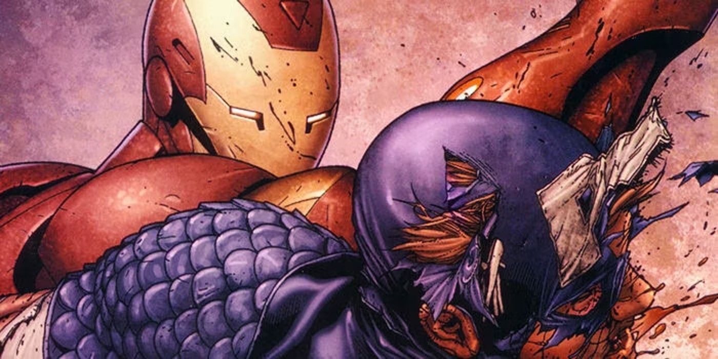 iron man punches out captain america