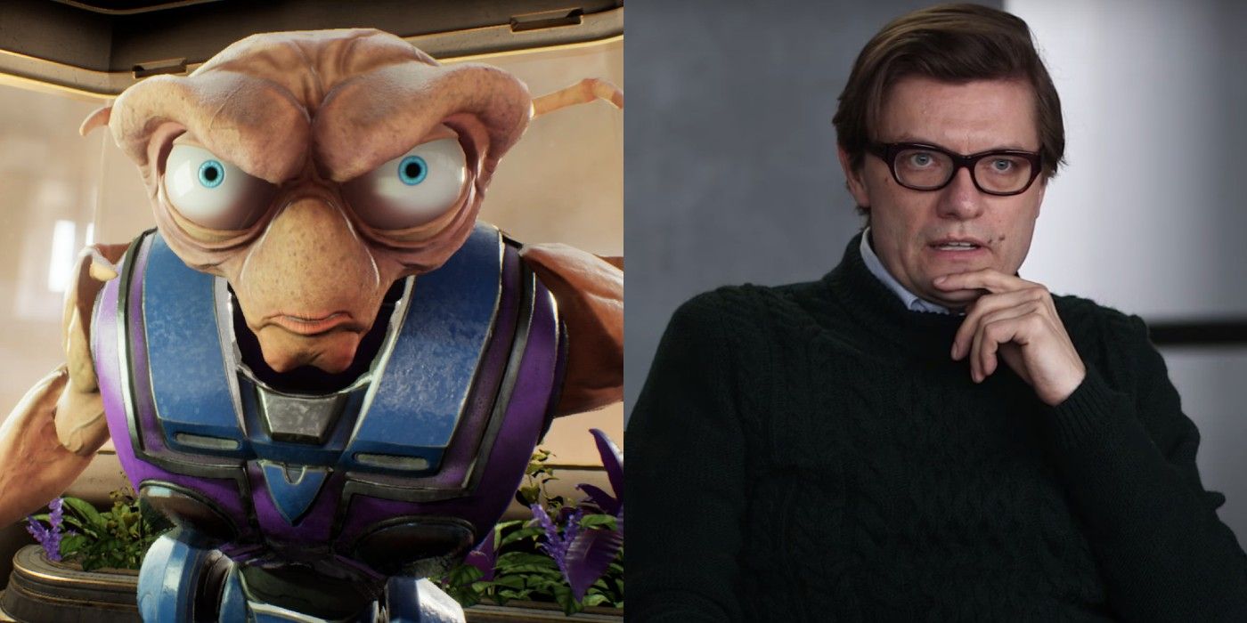 Nipulon de High On Life e o ator James Urbaniak.