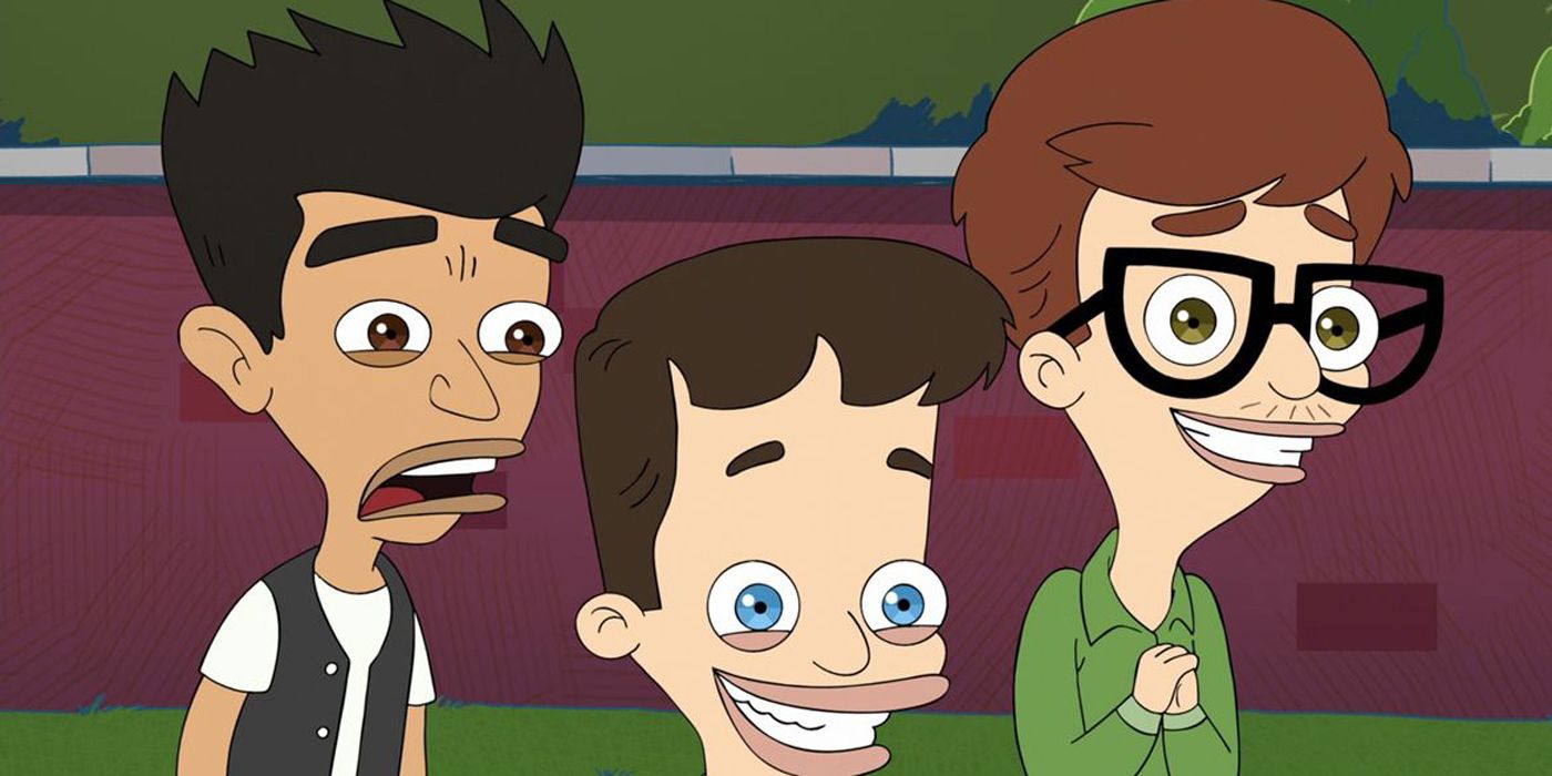 Jay looking on with Nick and Andrew in Big Mouth-1