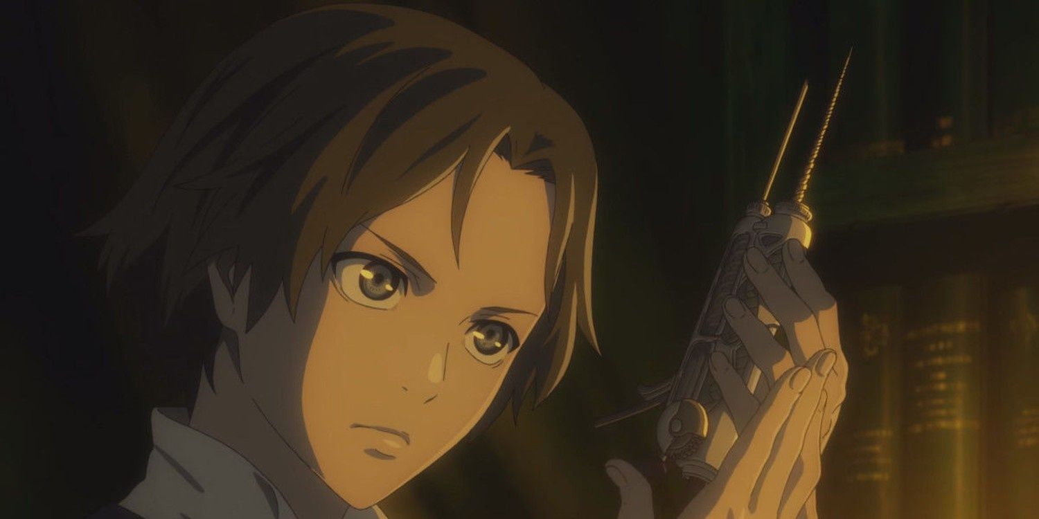 John H. Watson holding up a tool in Empire of Corpses.