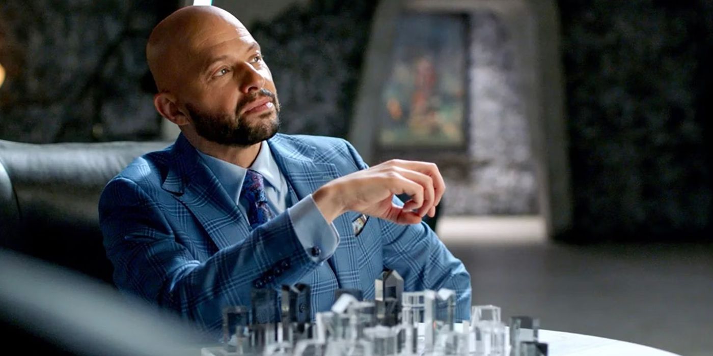Jon Cryer as Lex Luthor in Supergirl looking smug