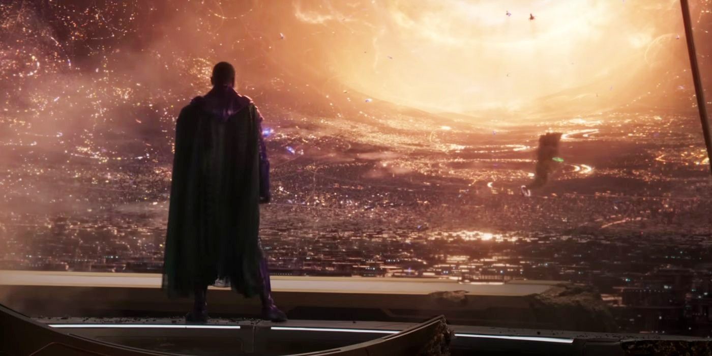 Kang standing and looking at the Realm in Ant-Man and the Wasp Quantumania