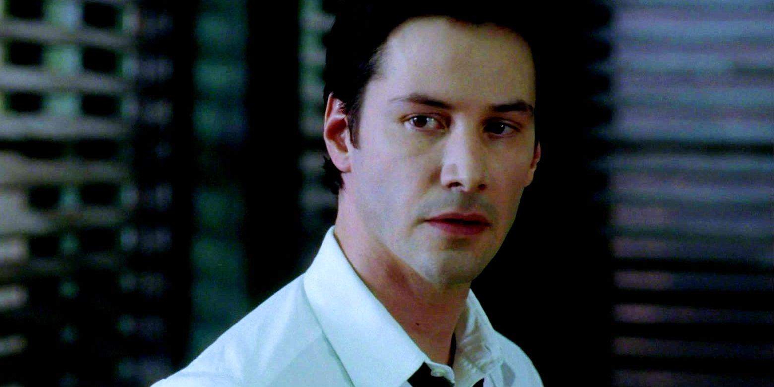 Keanu Reeves as Constantine wearing white shirt