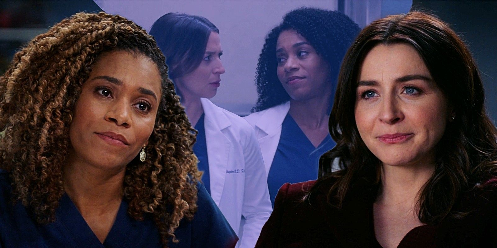Kelly McCreary dans le rôle de Maggie Pierce et Caterina Scorsone dans le rôle d'Amelia Shepherd dans Grey's Anatomy saison 19