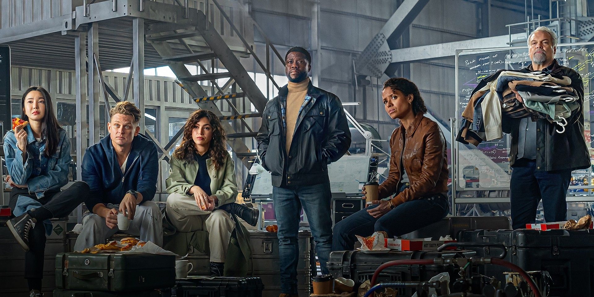 Kevin Hart and others in Netflix's Lift