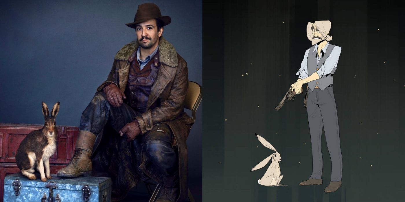 Lee Scoresby &amp; Hester from His Dark Materials.
