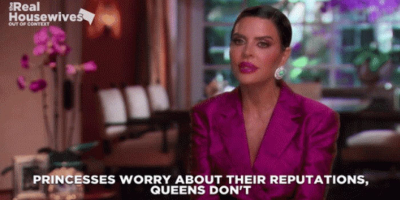 Lisa Rinna in a confessional talking about reputations on RHOBH